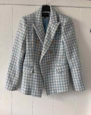Veste à carreaux bleu
