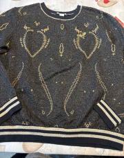 Pull noir  doré H&m taille m