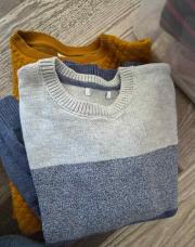 Pull bleu gris 8ans 