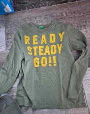 Swith Benetton vert jaune 8 ans 