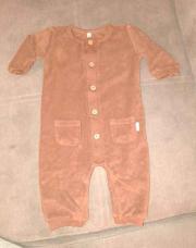 Combinaison brune bouton en bois 56 cm