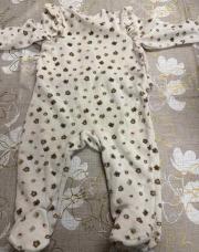 Pyjama beige fleur - 18 mois 