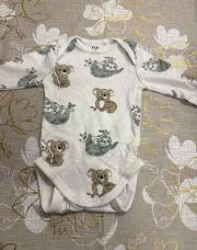 Body blanc koala - 74 cm 