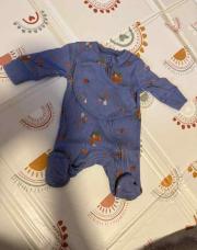 Pyjama renard bleu + bavoir 