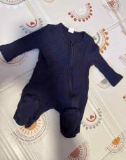 Pyjama zip bleu nuit 