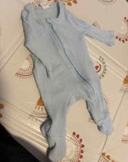 Pyjama zip bleu clair 
