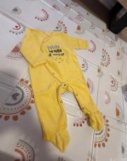 Pyjama jaune petite bouille 