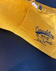 Pull jaune capuche h&m