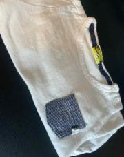 Sweat blanc avec poches 