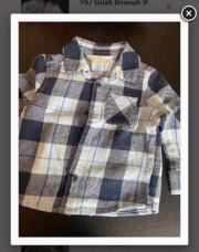 Chemise à carreaux bleu foncé et Clair 