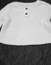 Pull blanc 3/6m