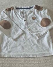 T-shirt obaibi beige et camel 74 cm