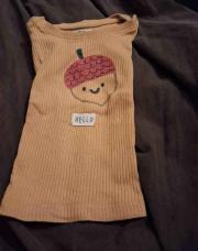 T-shirt 2 ans gland moutarde 