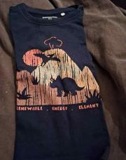 T-shirt 2 ans bleu dino 