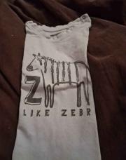 T-shirt 2 ans zebre