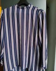 Blouse bleu marine et bordeaux lignée Primark T42 