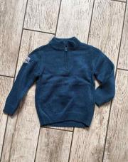 Gilet bleu demi tirette 
